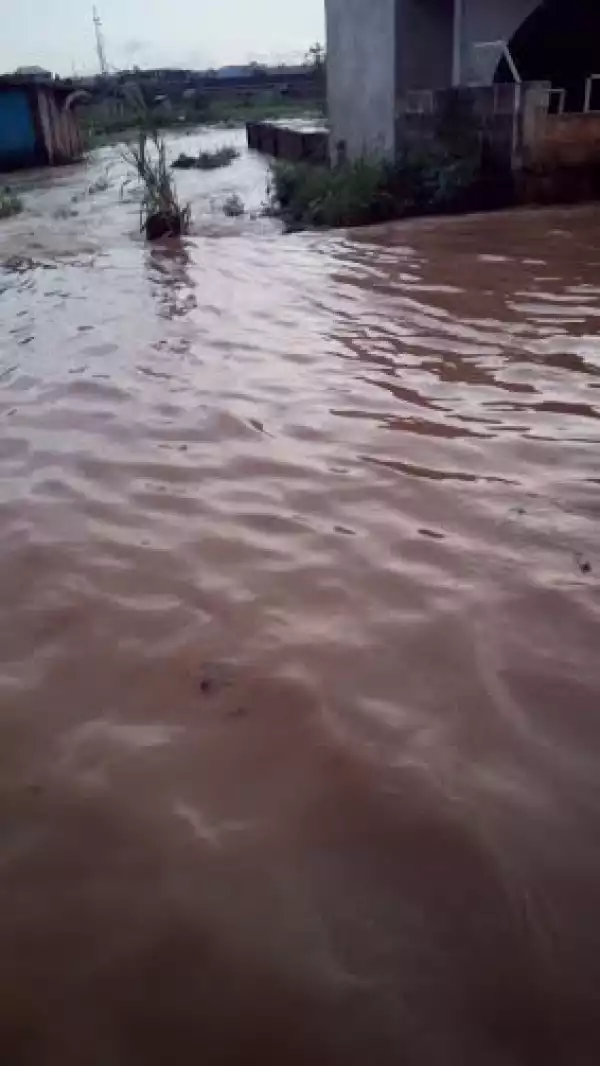 Ige Street destroyed by rain in Iyana ipaja